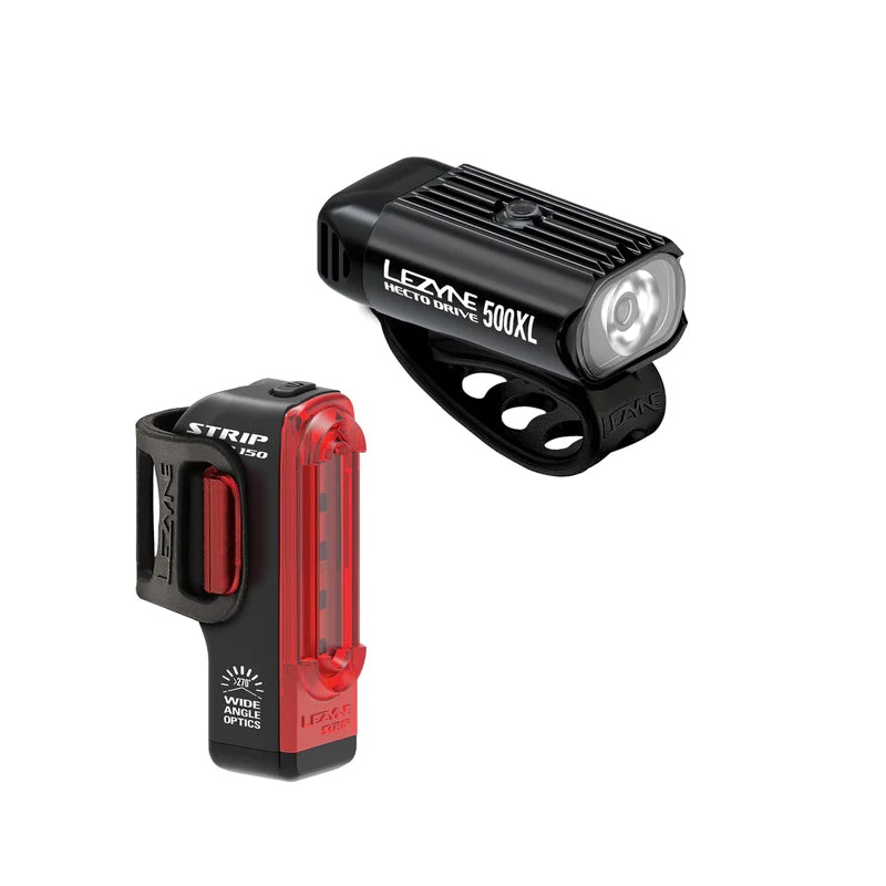 Lezyne Led Hecto & Strip Drive Pair 500 Lumens - Ultimate Cycles Nowra