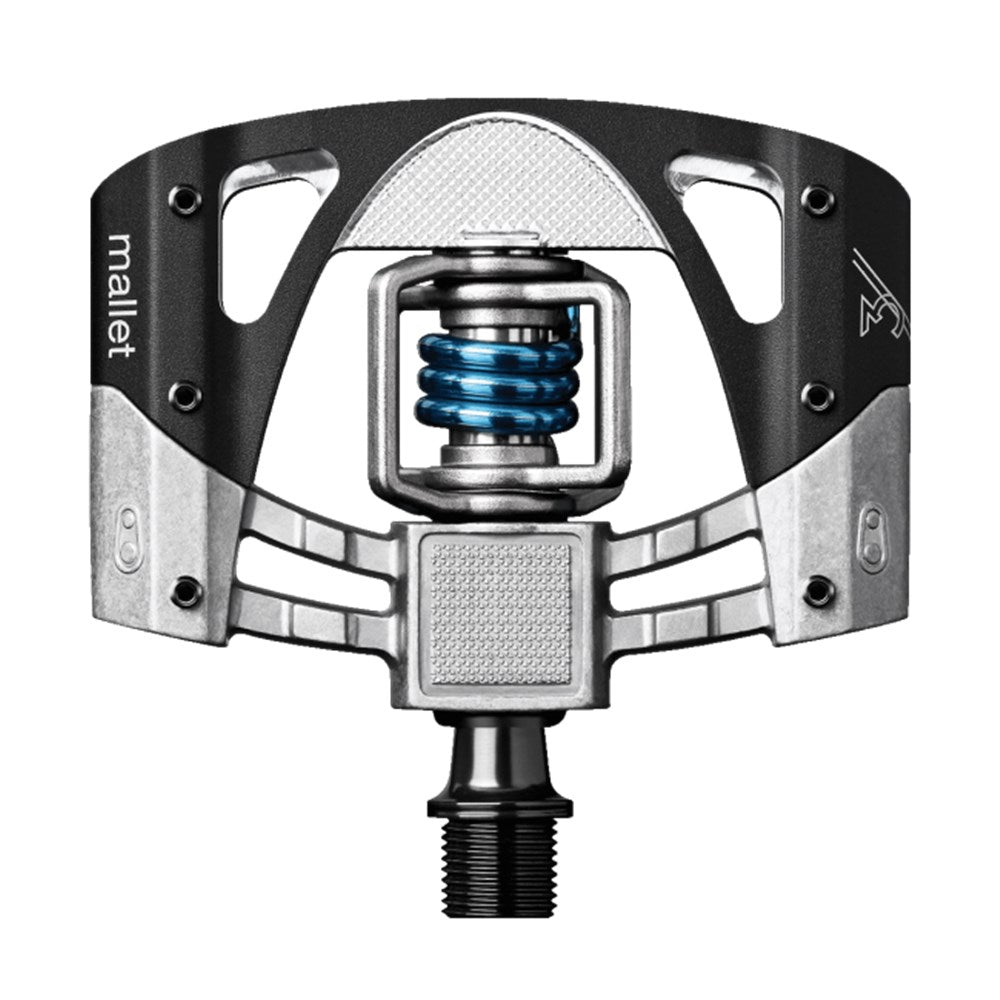 Crankbrothers Pedal Mallet 3 Raw Black Light Blue Spring - Ultimate Cycles Nowra