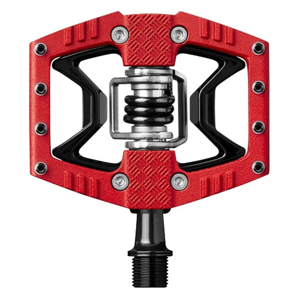 Crankbrothers Pedal Double Shot 3 Red Black Body With Pins - Ultimate Cycles Nowra