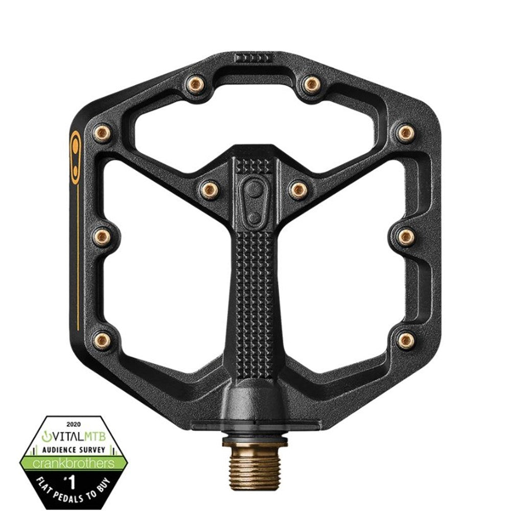 Crankbrothers Pedal Stamp 11 Small Black & Gold (Extra Pins Kit I - Ultimate Cycles Nowra
