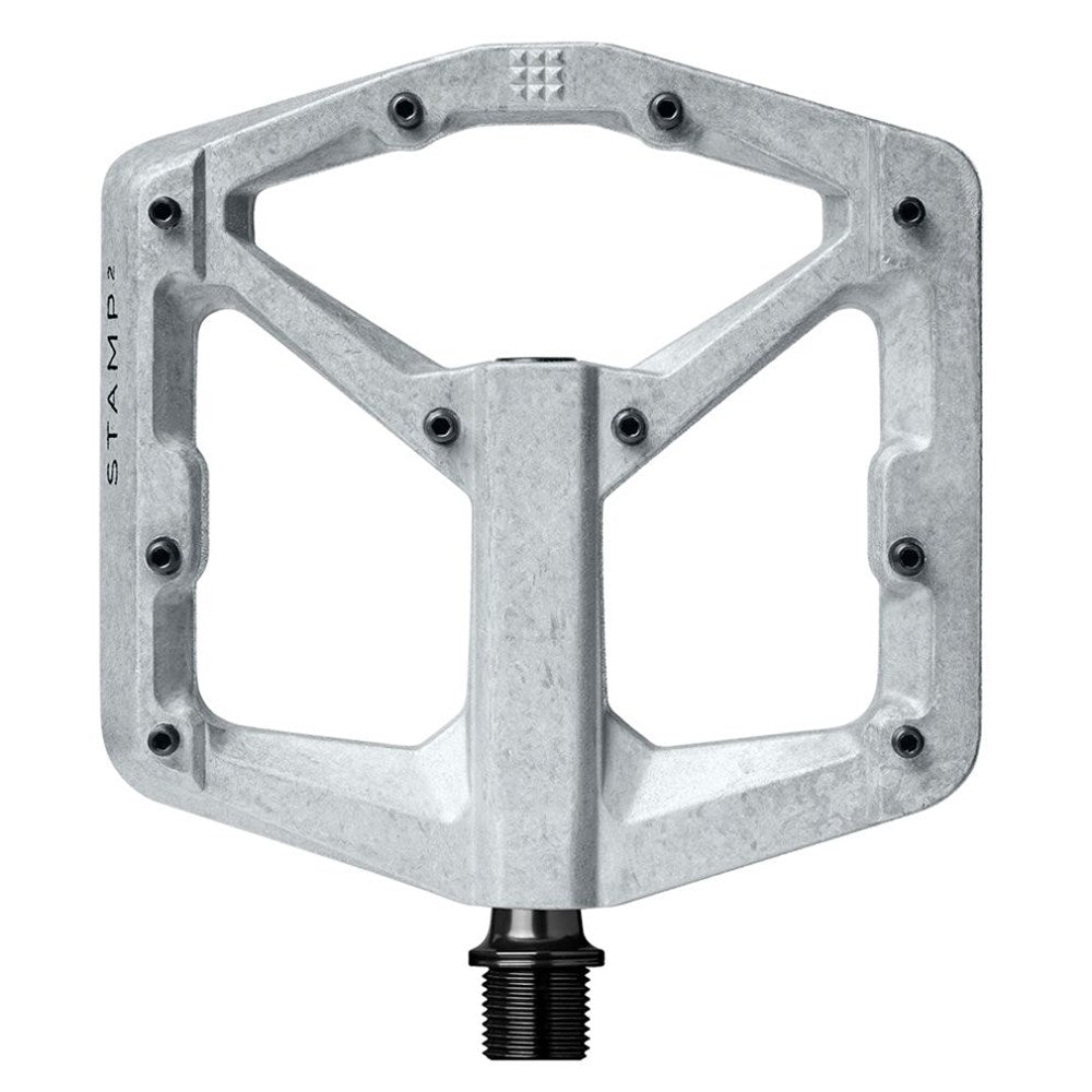 Crankbrothers Pedal Stamp 2 Large Gen 2 Raw Silver - Ultimate Cycles Nowra