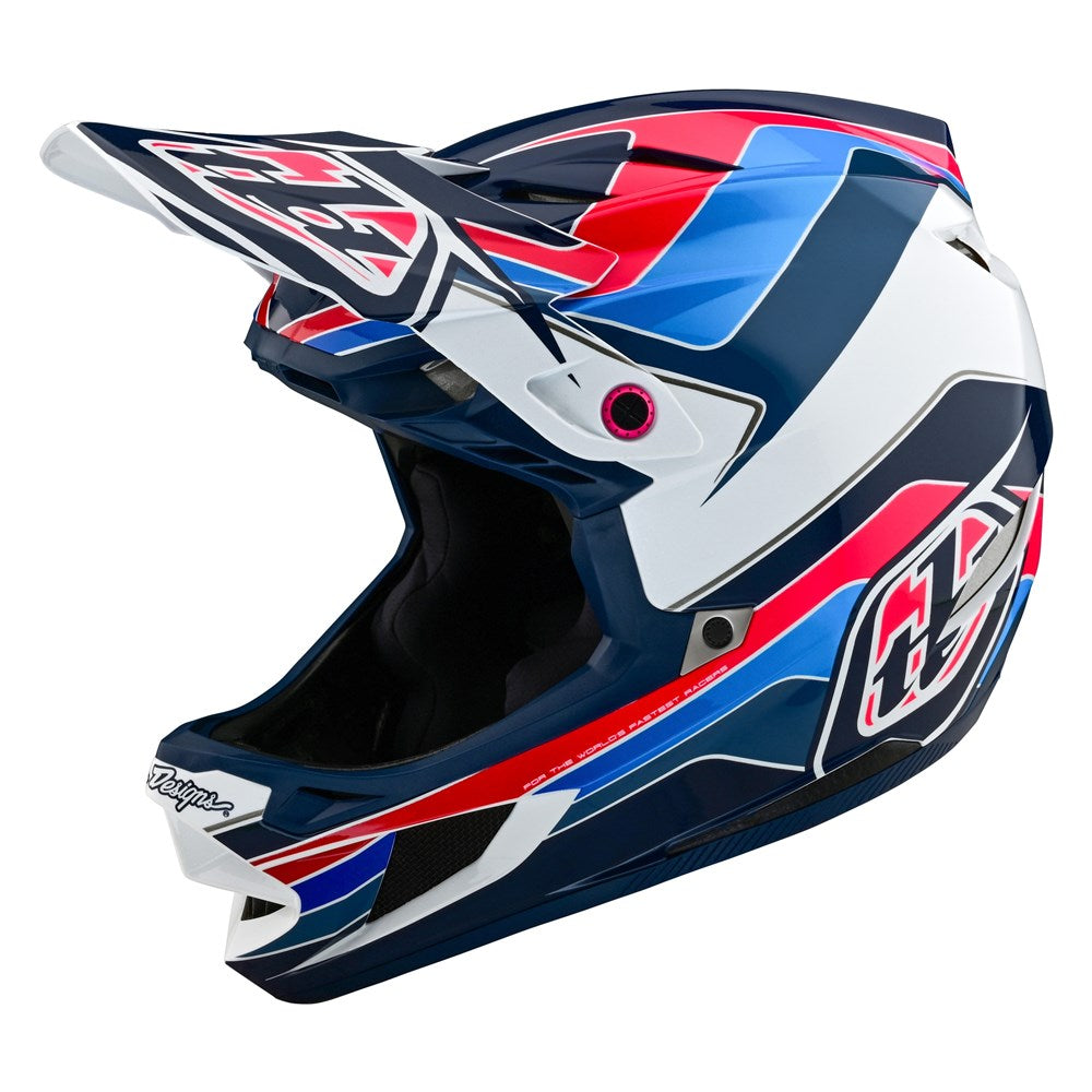 Tld 24.1 D4 Poly As Helmet Block Blue / White Xlg / 2Xl - Ultimate Cycles Nowra