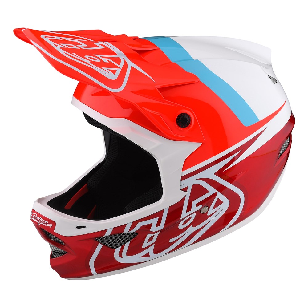 Tld D3 As Fiberlite Helmet Slant Red 2Xl - Ultimate Cycles Nowra