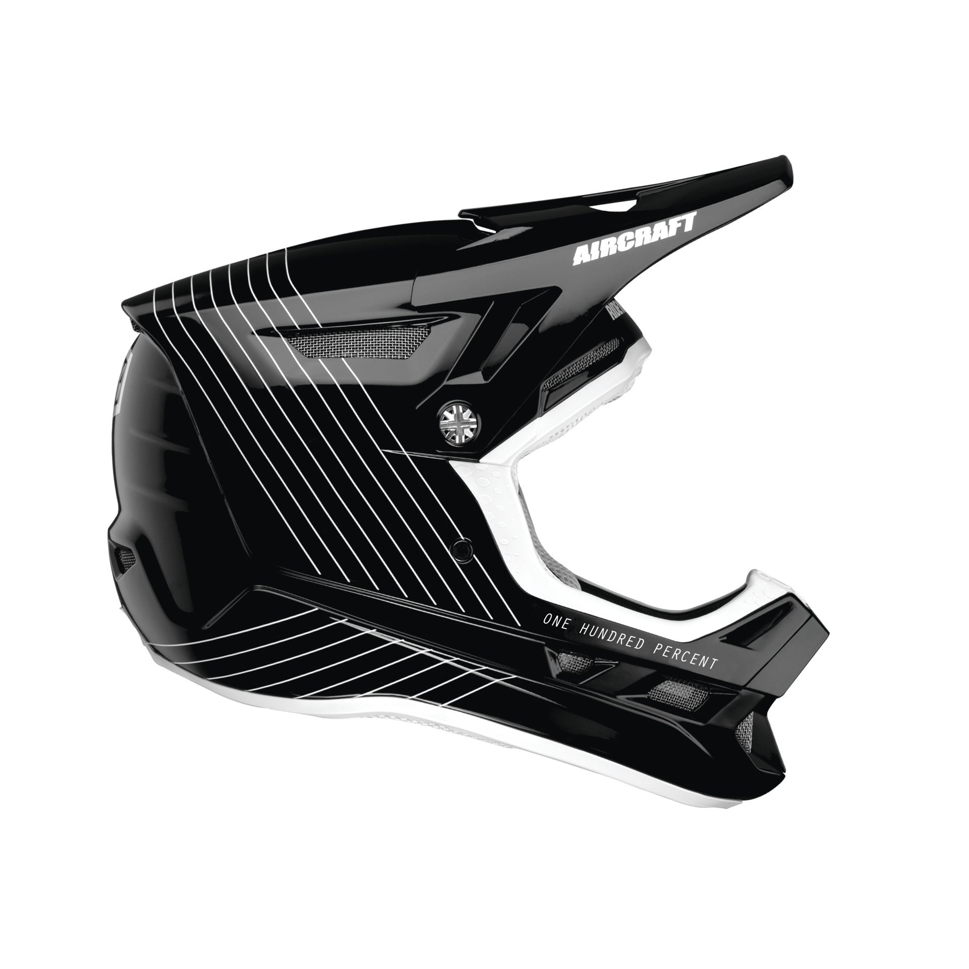 100% Aircraft Helmet Composite Silo Black - Ultimate Cycles Nowra