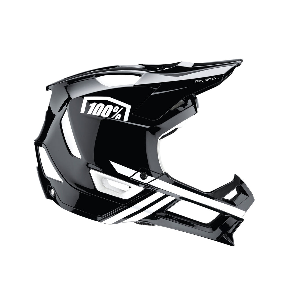 100% Trajecta Helmet Fidlock Black / White - Ultimate Cycles Nowra