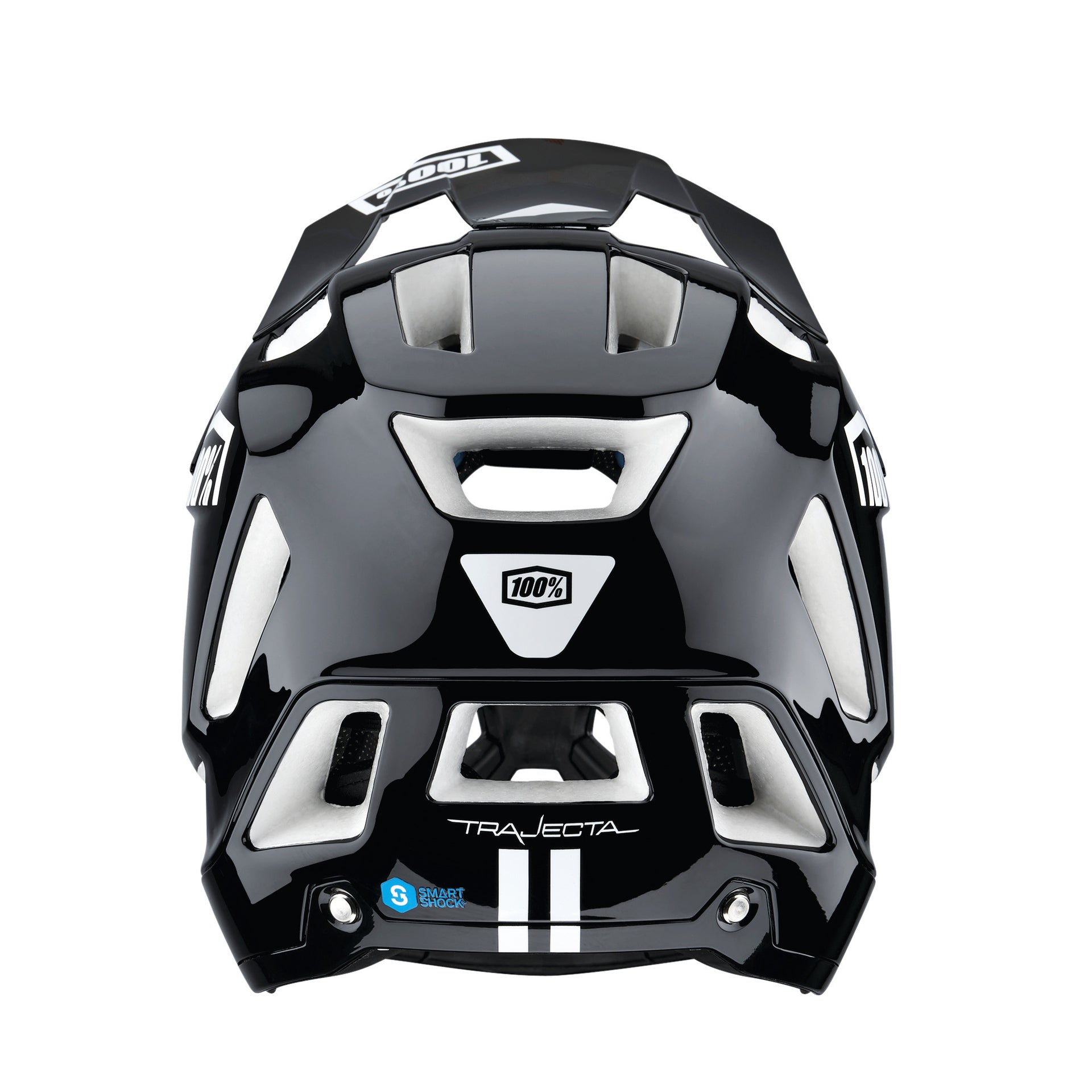 100% Trajecta Helmet Black/white - Ultimate Cycles Nowra