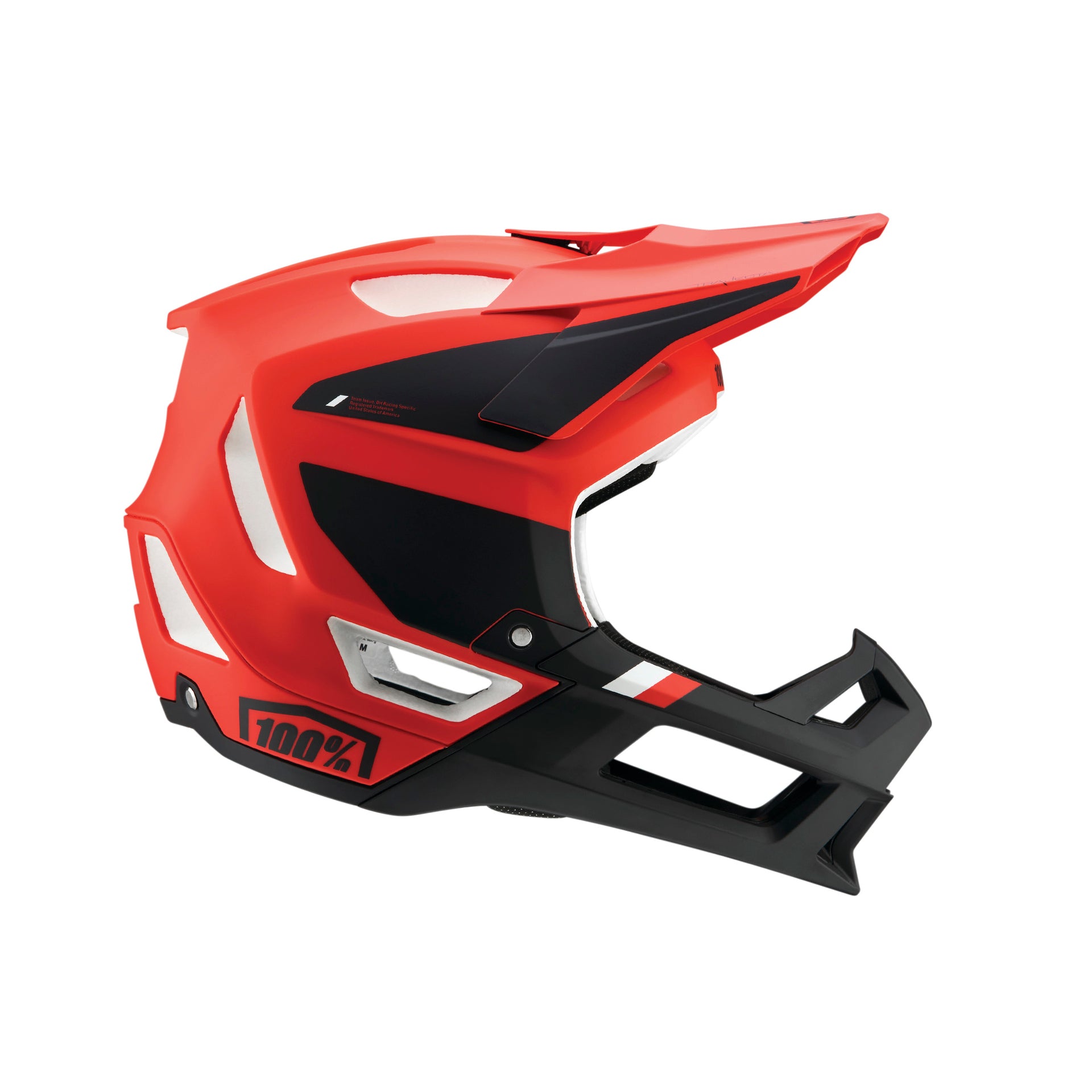 100% Trajecta Helmet Cargo Fluro Red - Ultimate Cycles Nowra