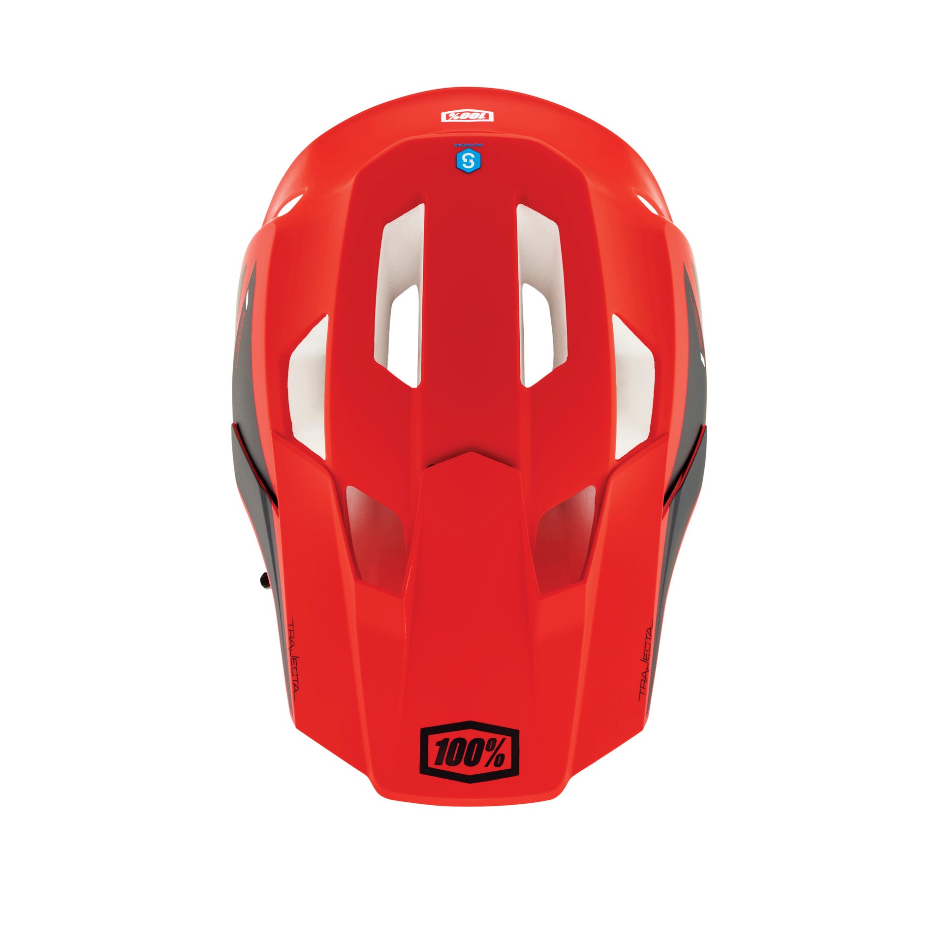100% Trajecta Helmet Cargo Fluro Red - Ultimate Cycles Nowra