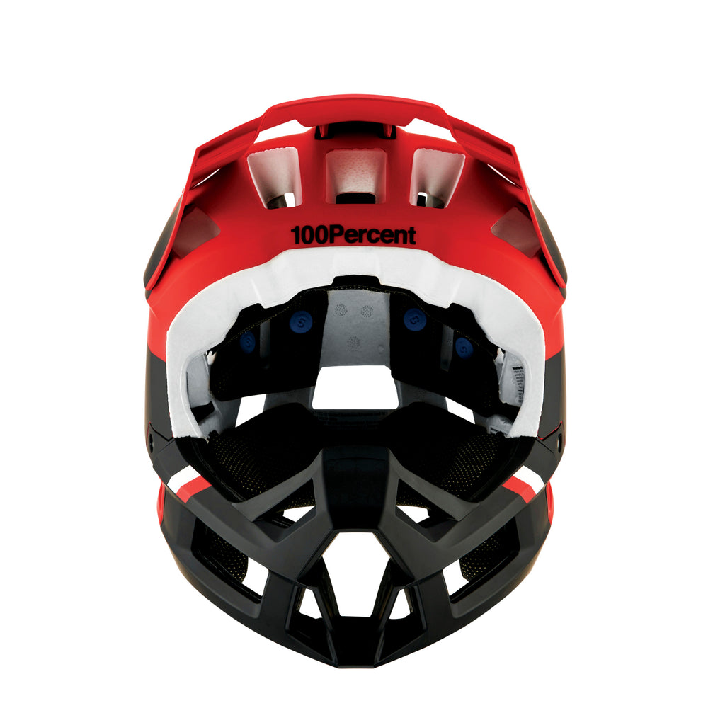 100% Trajecta Helmet Cargo Fluro Red - Ultimate Cycles Nowra