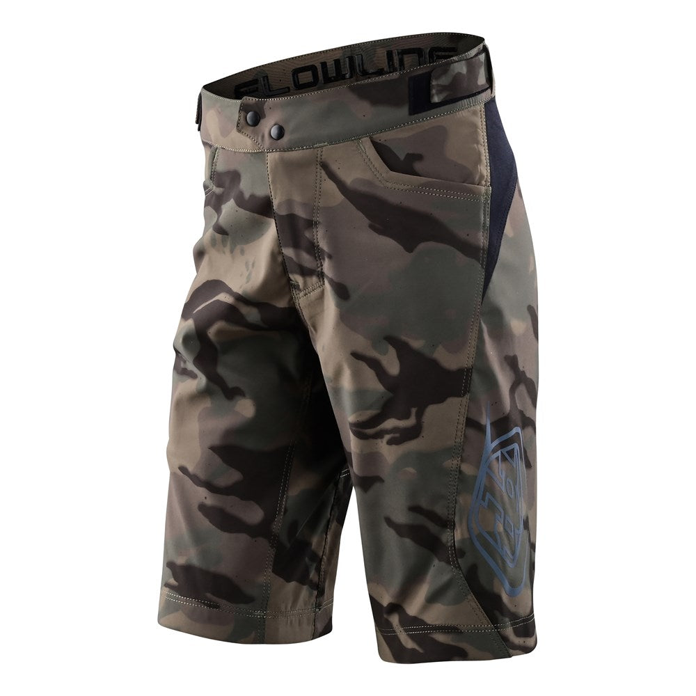 Tld 24.1 Flowline Yth Short Shell Spray Camo Army Y-22 - Ultimate Cycles Nowra