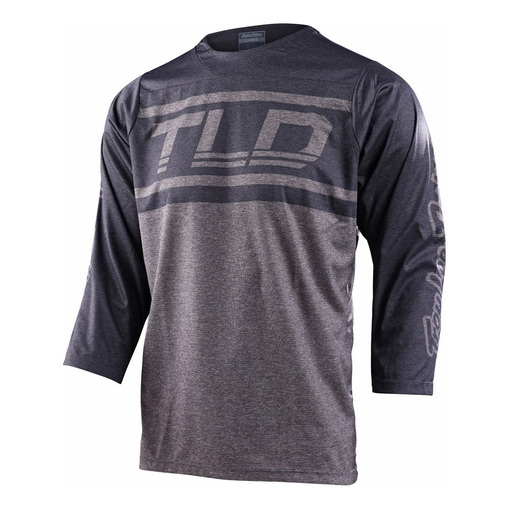 Tld Ruckus 3/4 Jersey Bars Grey / Grey Heather Xlg - Ultimate Cycles Nowra
