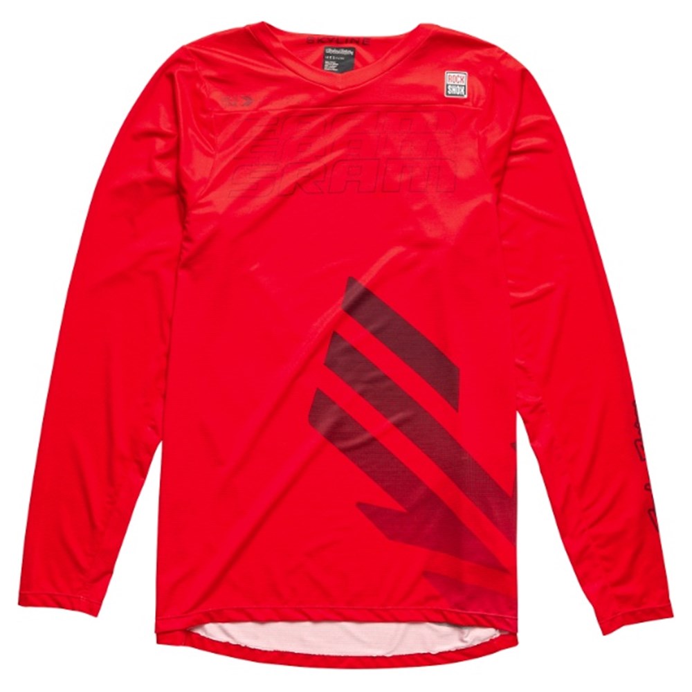 Tld 24.1 Skyline Ls Jersey Sram Eagle One Fiery Red Lge - Ultimate Cycles Nowra