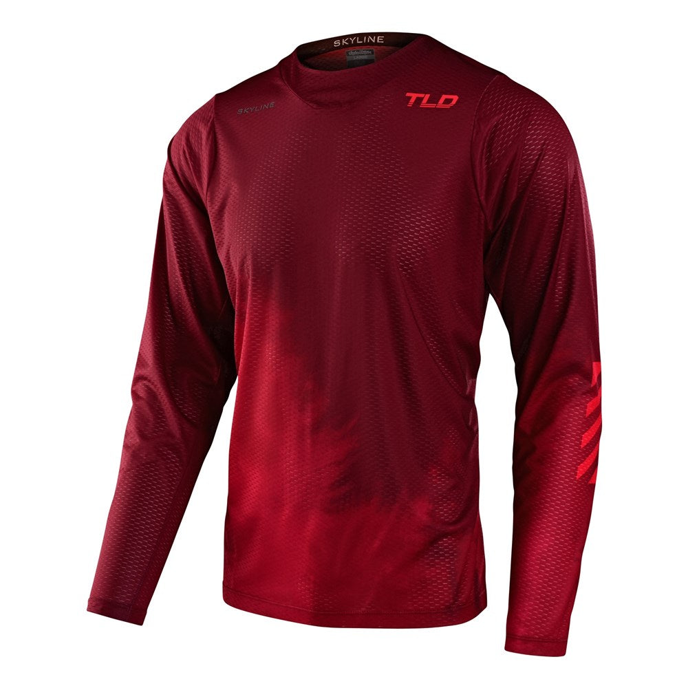 Tld Skyline Air Ls Jersey Fades Wine 2Xl - Ultimate Cycles Nowra