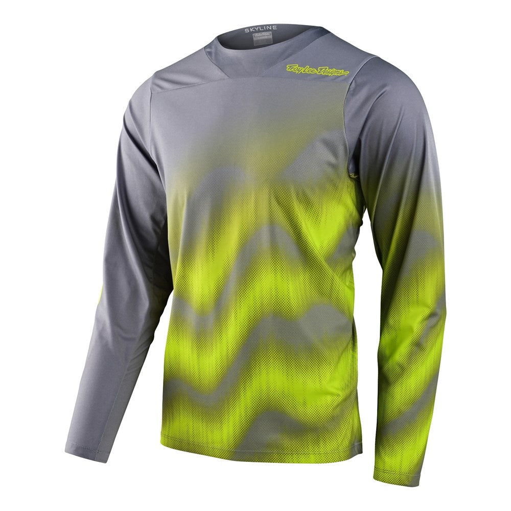 Tld Skyline Chill Ls Jersey Waves Lt Grey Med - Ultimate Cycles Nowra