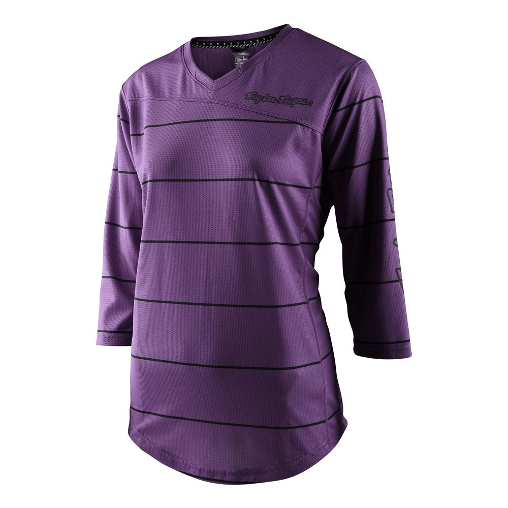 Tld Wmns Mischief 3/4 Jersey Pinstripe Orchid W-Sml - Ultimate Cycles Nowra