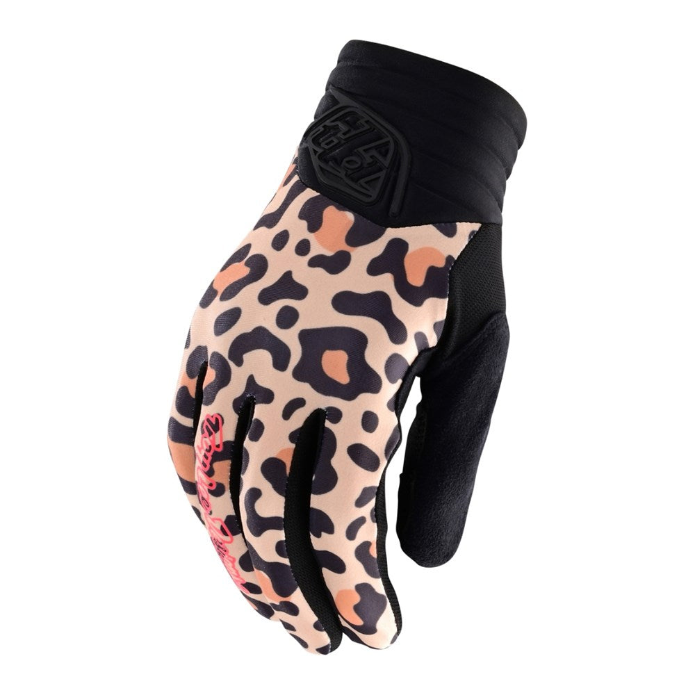 Tld Wmns Luxe Glove Leopard Bronze W-Med - Ultimate Cycles Nowra