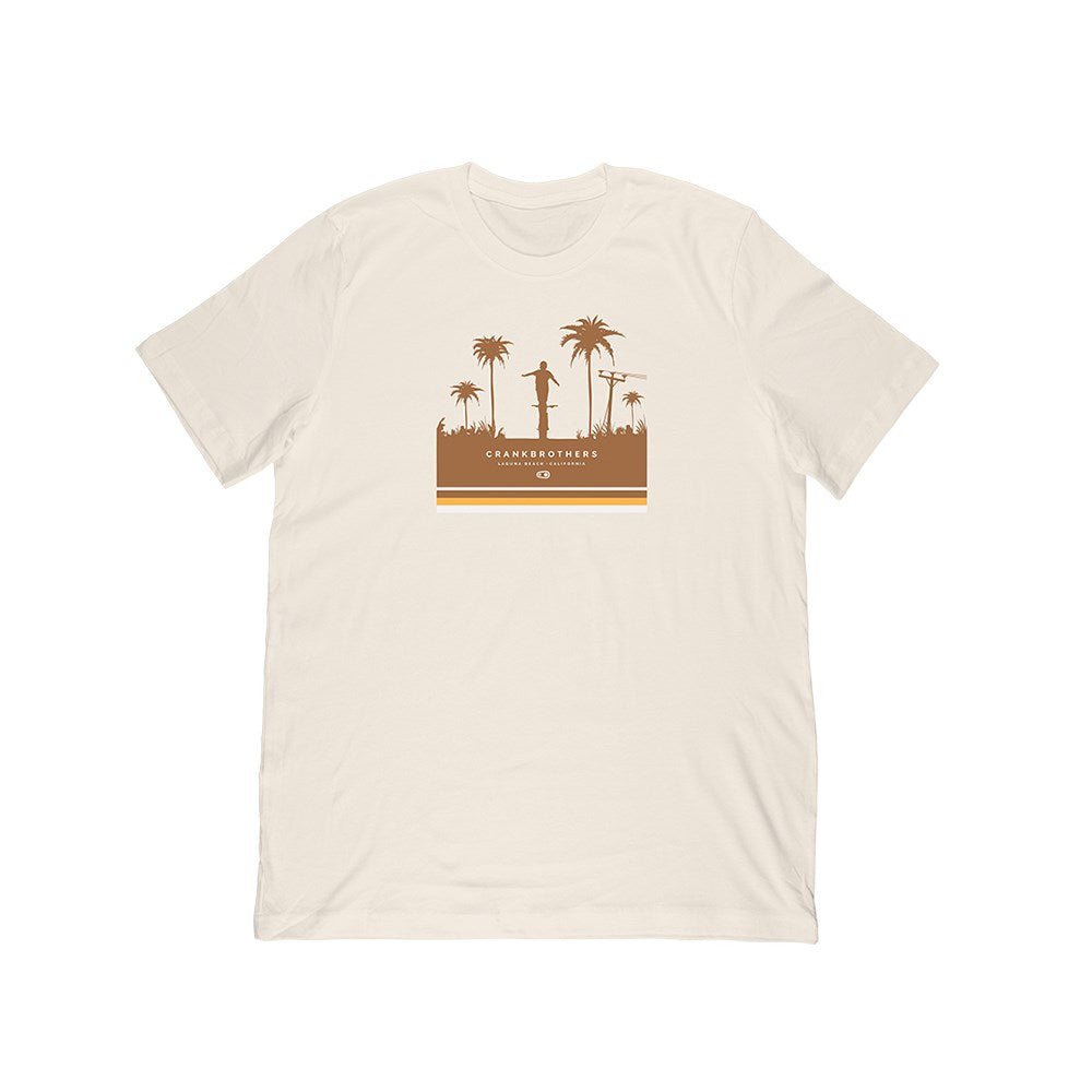 Crankbrothers Tee Sunset White Lge - Ultimate Cycles Nowra