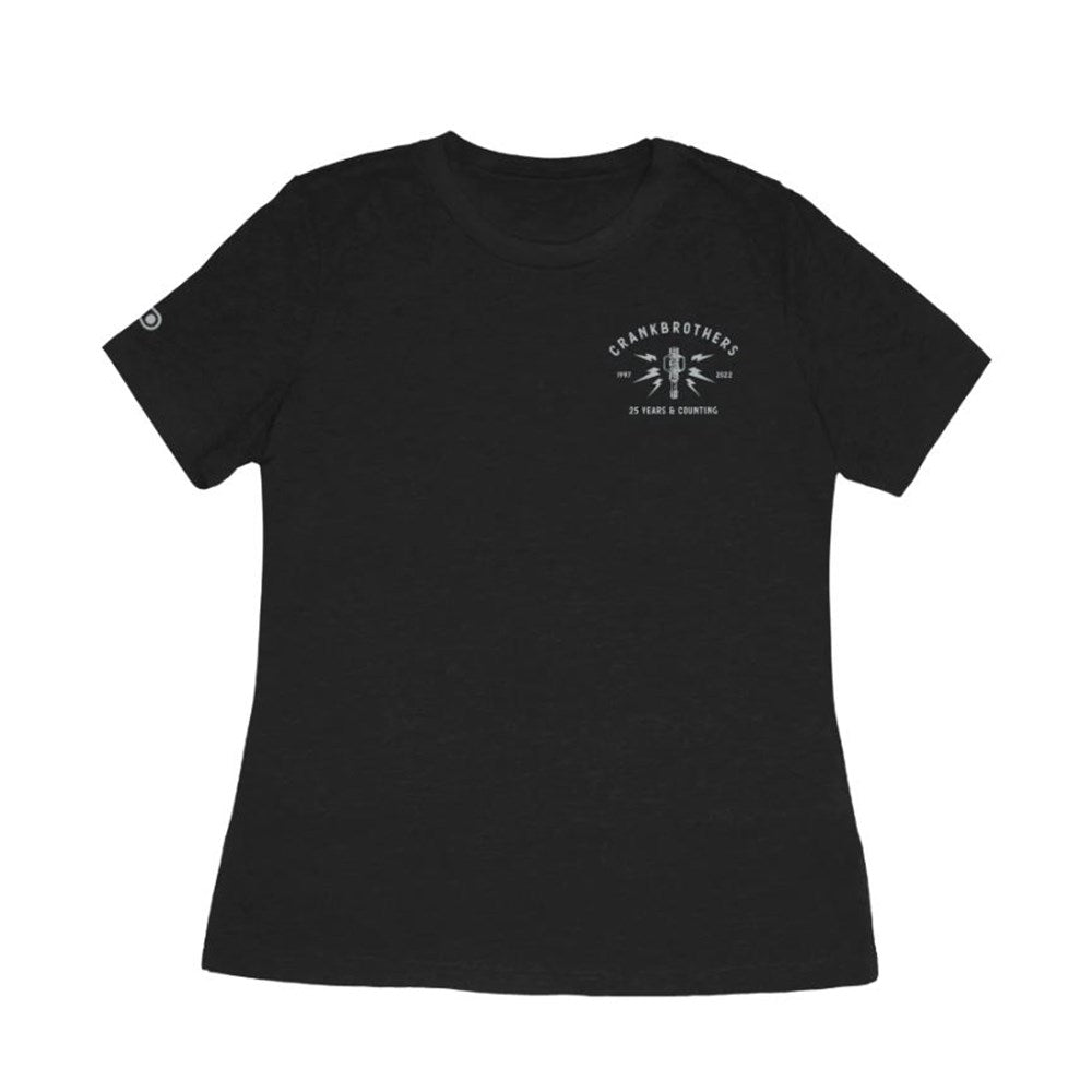Crankbrothers Wmns Tee 25Th Anniversary Black W-Sml - Ultimate Cycles Nowra