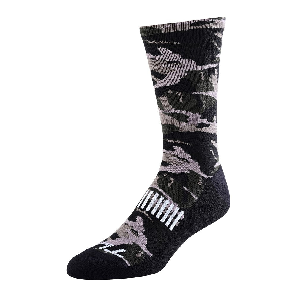 Tld 24.1 Performance Crew Sock Camo Signature Black Lge / Xlg (10-14) - Ultimate Cycles Nowra