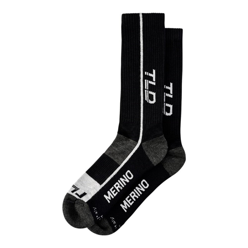 Tld 24.2 Chill Merino Wool Sock Mono Black Lge / Xlg (10-14) - Ultimate Cycles Nowra