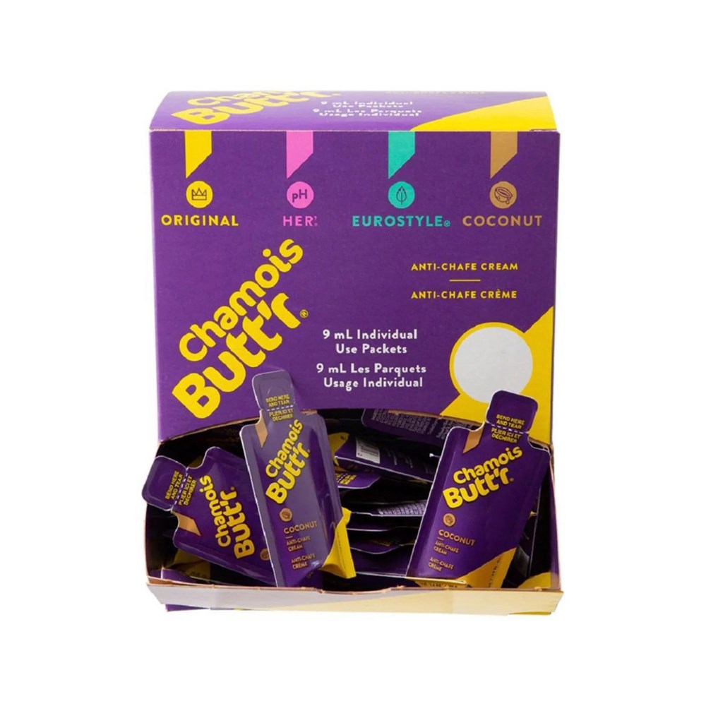 Chamois Buttr Coconut Anti-Chafe 9Ml - 75 Pack Incl Pop Display - Ultimate Cycles Nowra