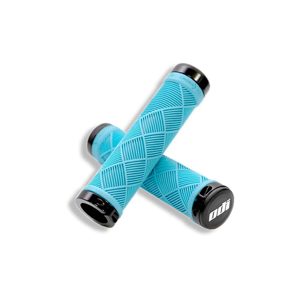 Odi Mtb Cross Trainer Lock On Grip Aqua / Black - Ultimate Cycles Nowra