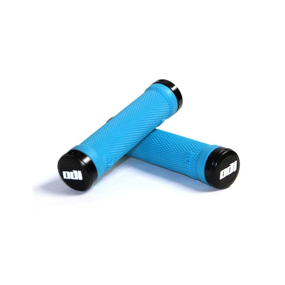 Odi Mtb Bmx Ruffian Lock On Grip Aqua/Black - Ultimate Cycles Nowra