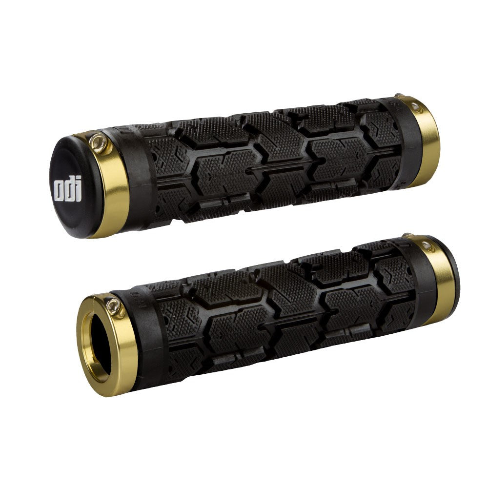 Odi Mtb Rogue Lock On Grip Black / Gold Clamp - Ultimate Cycles Nowra
