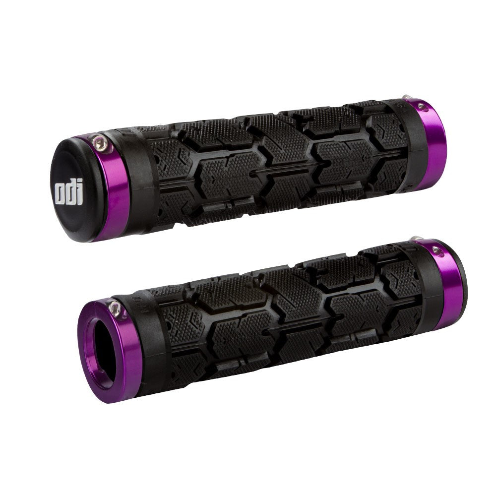 Odi Mtb Rogue Lock On Grip Black / Purple Clamp - Ultimate Cycles Nowra