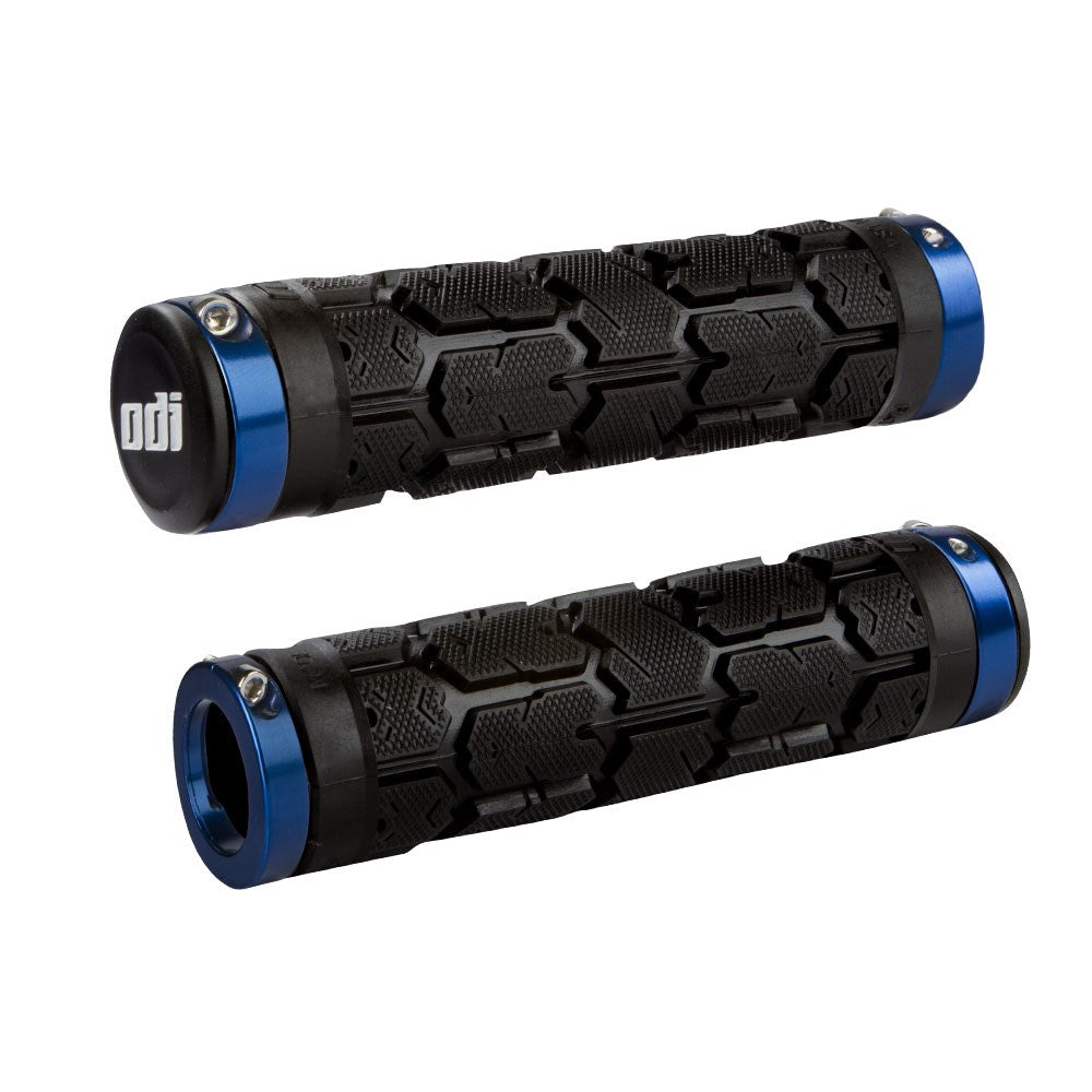 Odi Mtb Rogue Lock On Grip Black / Blue Clamp - Ultimate Cycles Nowra