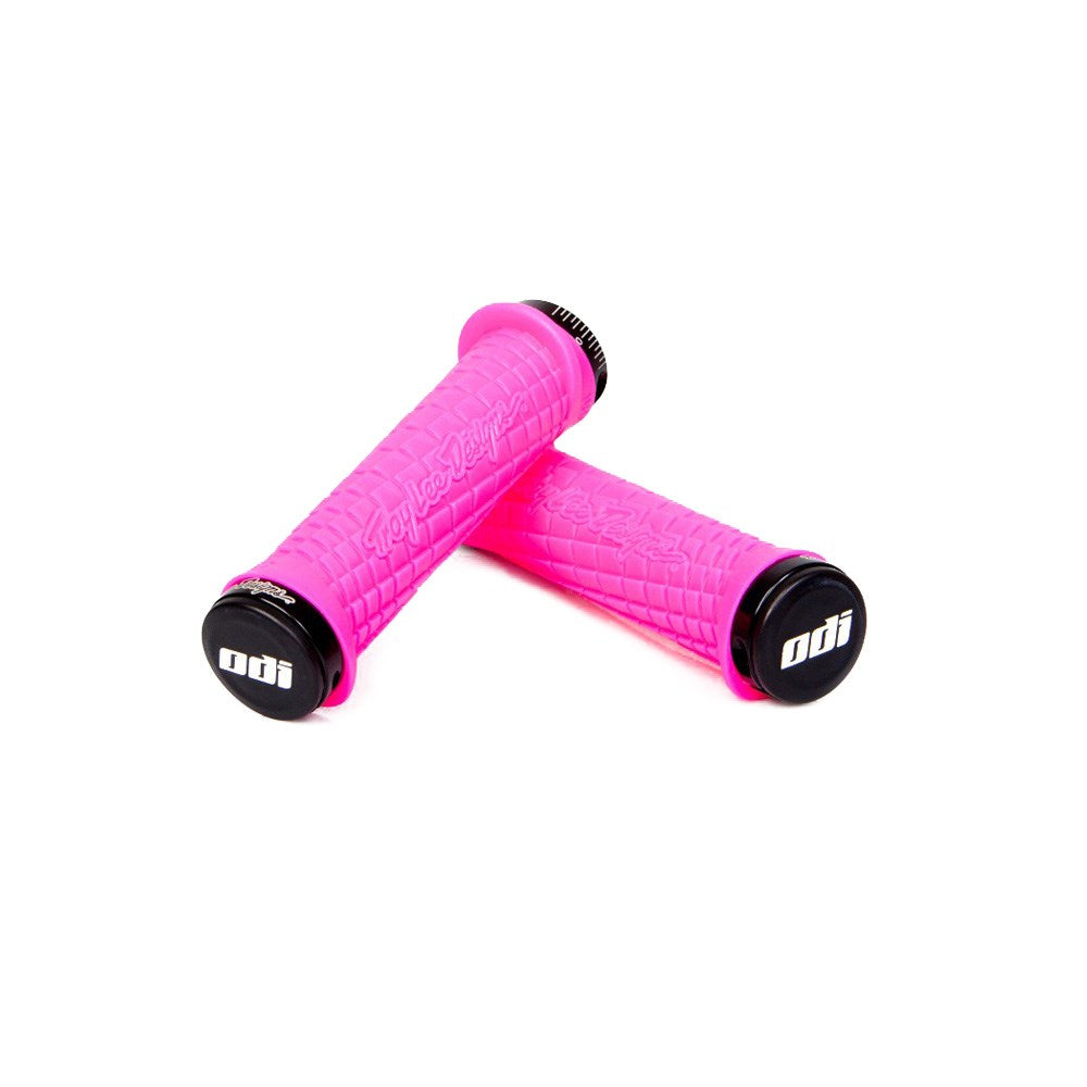 Odi Mtb Tld Lock On Grip 130Mm Pink / Black - Ultimate Cycles Nowra