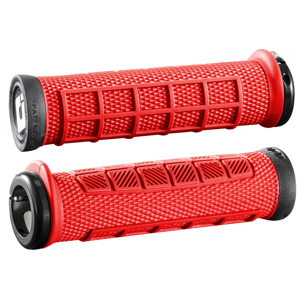 Odi Mtb Elite Pro Lock On Grip V2.1 135Mm Red/Black - Ultimate Cycles Nowra