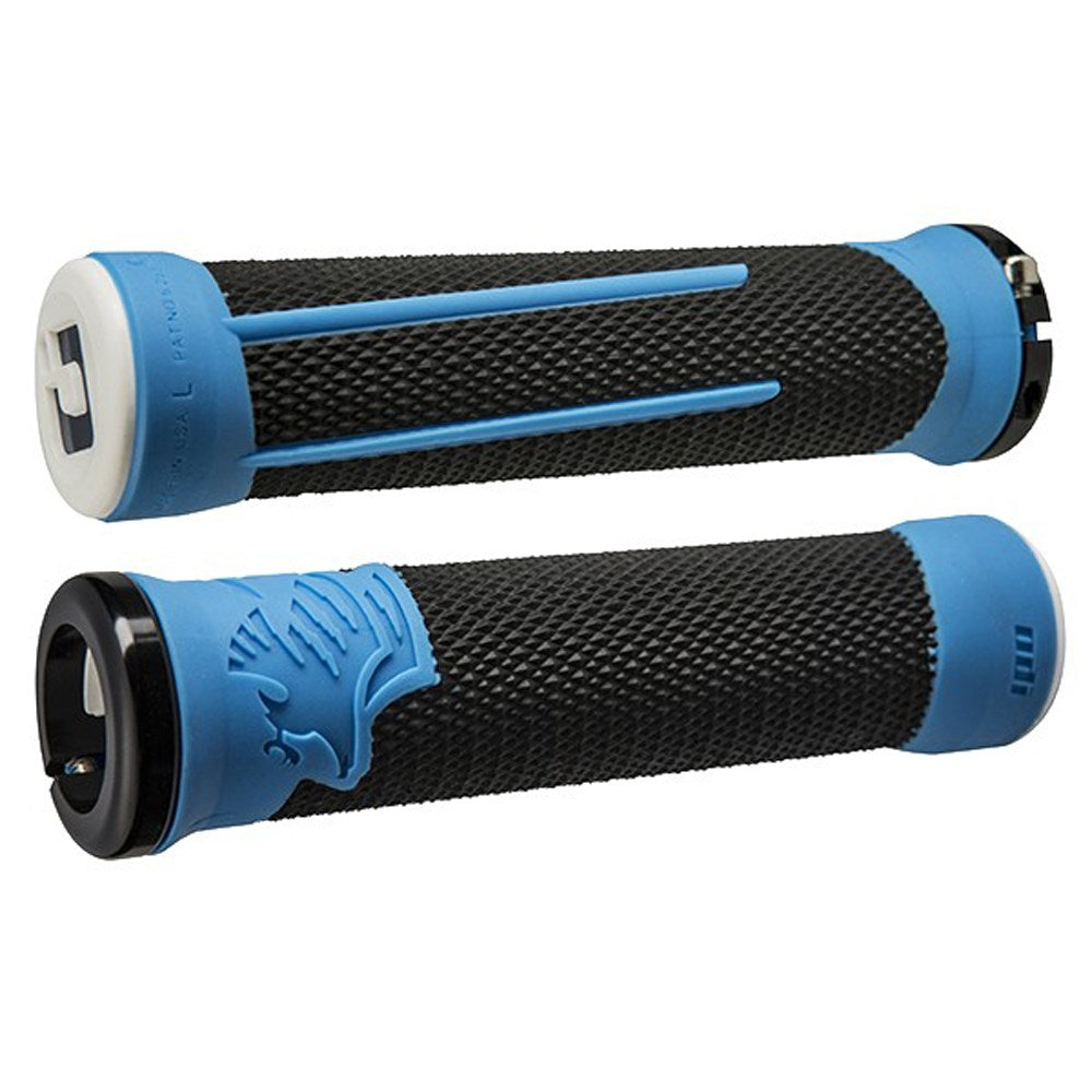 Odi Mtb Bmx Ag-2 Signature Lock On Grip 135Mm Gwin Black / Blue - Ultimate Cycles Nowra