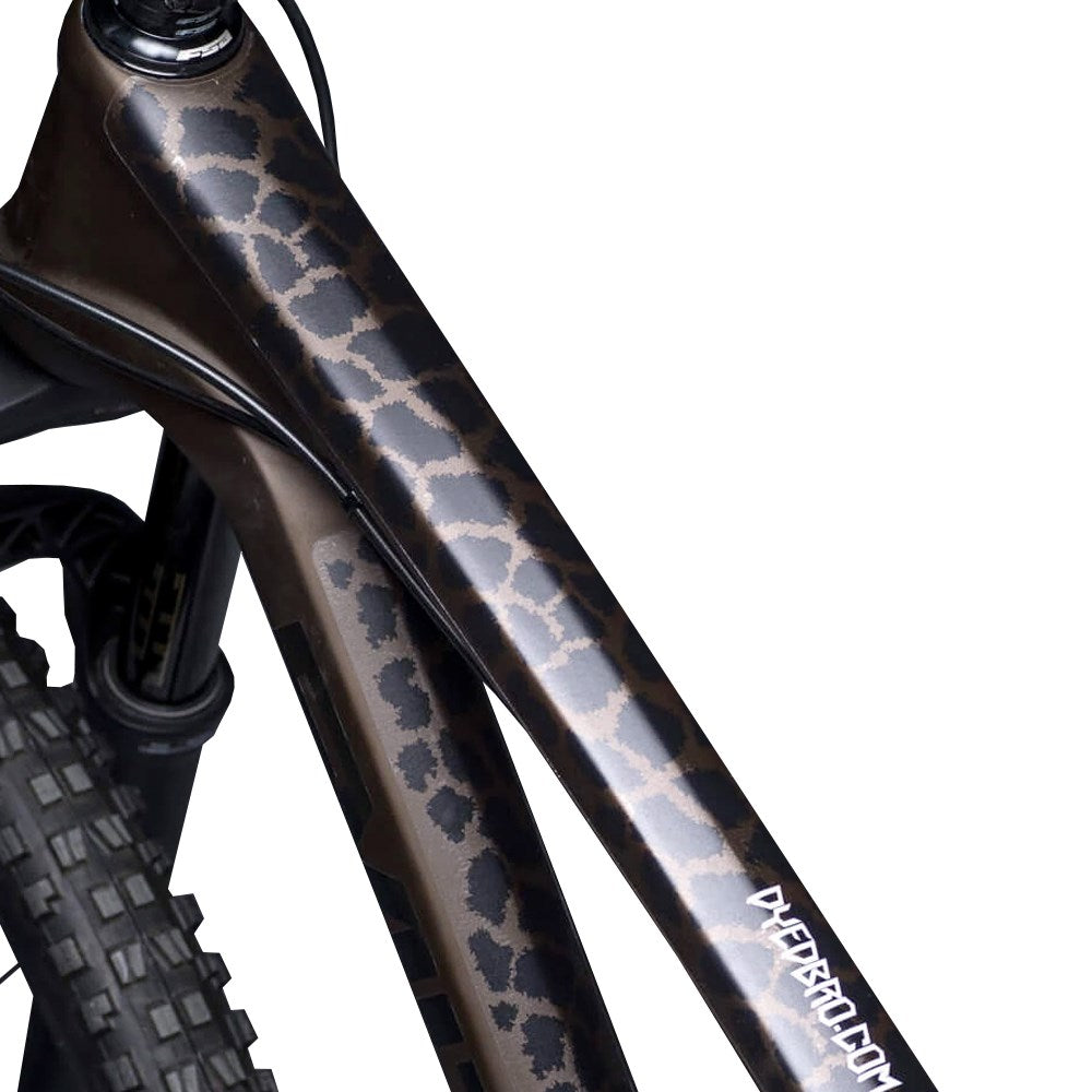 Dyedbro Frame Protection Wrap K Mack Animal Print Black - Ultimate Cycles Nowra