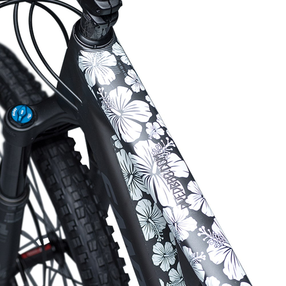 Dyedbro Frame Protection Wrap Hawaiian Flowers White - Ultimate Cycles Nowra