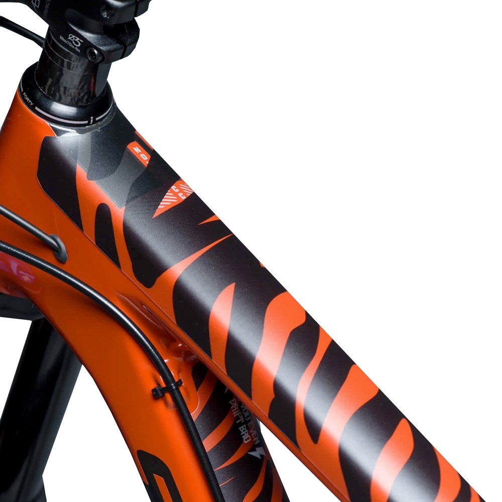 Dyedbro Frame Protection Wrap Zebra Black - Ultimate Cycles Nowra