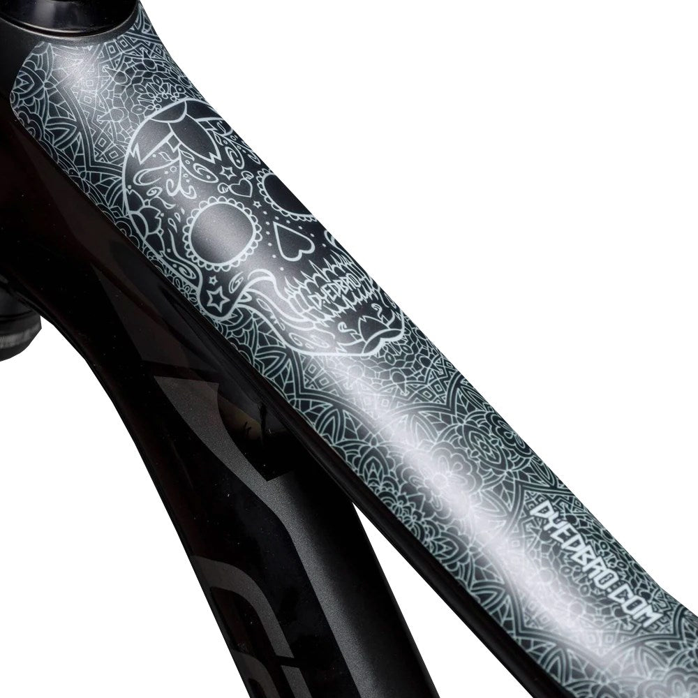 Dyedbro Frame Protection Wrap Da De Muertos White - Ultimate Cycles Nowra