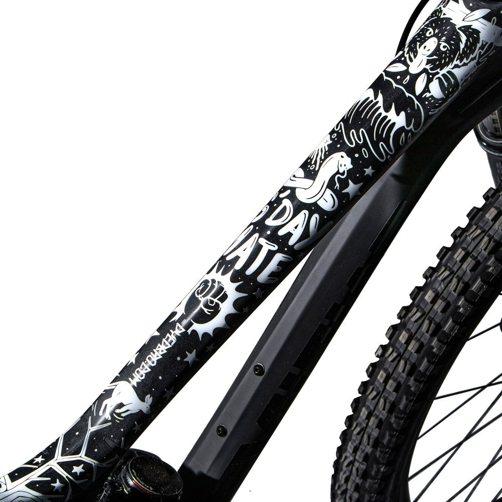 Dyedbro Frame Protection Wrap Pray For Straya White - Ultimate Cycles Nowra