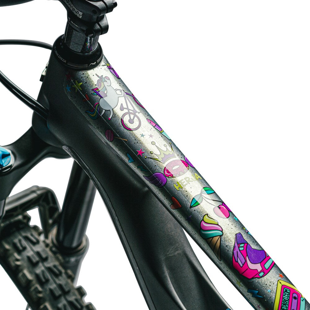 Dyedbro Frame Protection Wrap Unicorn Glitter - Ultimate Cycles Nowra