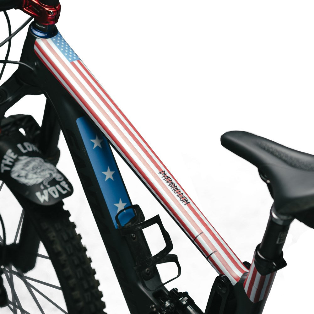 Dyedbro Frame Protection Wrap American Flag Colour - Ultimate Cycles Nowra