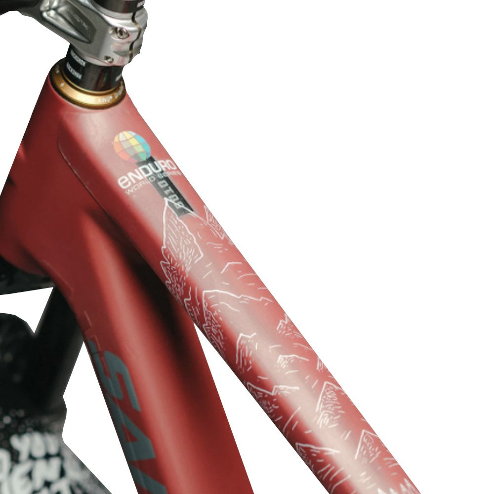 Dyedbro Frame Protection Wrap Ews Mountains White - Ultimate Cycles Nowra