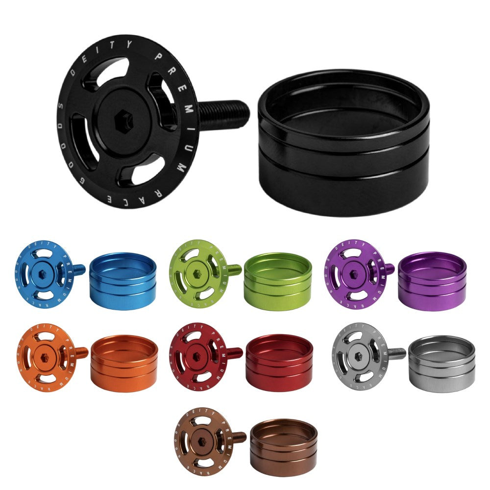 Deity Headset Cap Crosshair Headset Black - Ultimate Cycles Nowra