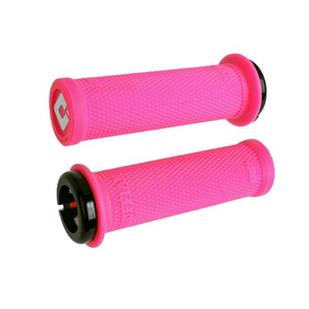 Odi Mtb Bmx Ruffian Mini V2.1 Lock On Grip 110Mm Pink / White - Ultimate Cycles Nowra