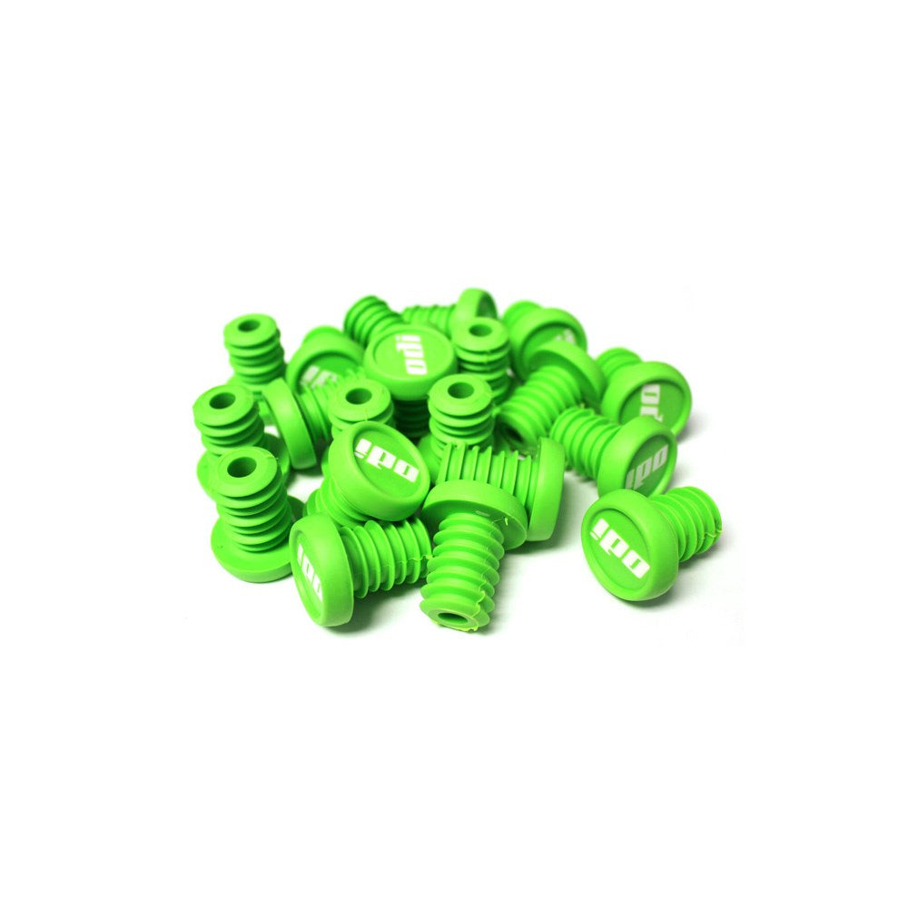 Odi Bmx Refill Pack - 20 Push In Plugs Green - White Logo - Ultimate Cycles Nowra