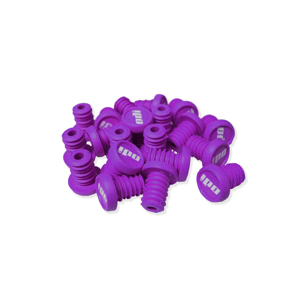 Odi Bmx Refill Pack - 20 Push In Plugs Purple - White Logo - Ultimate Cycles Nowra