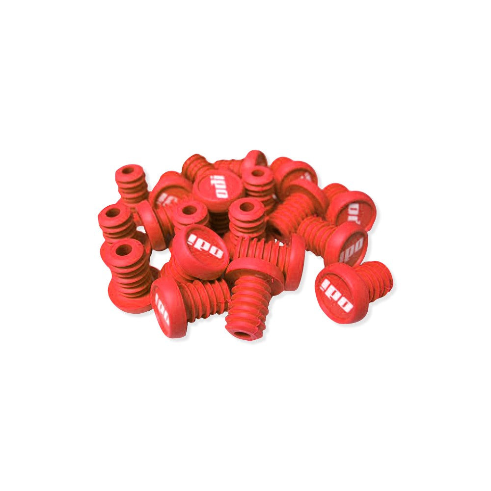 Odi Bmx Refill Pack - 20 Push In Plugs Red - White Logo - Ultimate Cycles Nowra