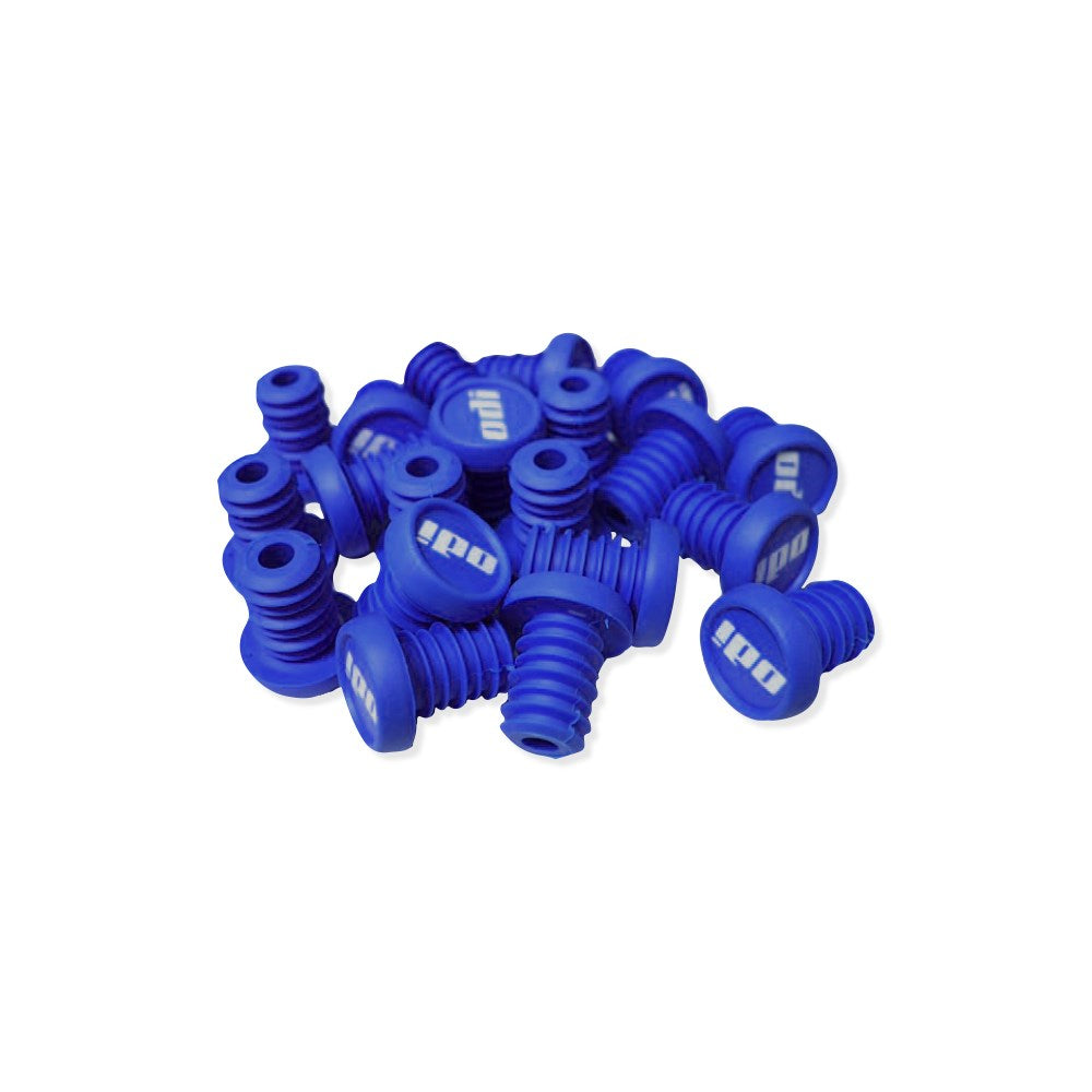 Odi Bmx Refill Pack - 20 Push In Plugs Blue - White Logo - Ultimate Cycles Nowra