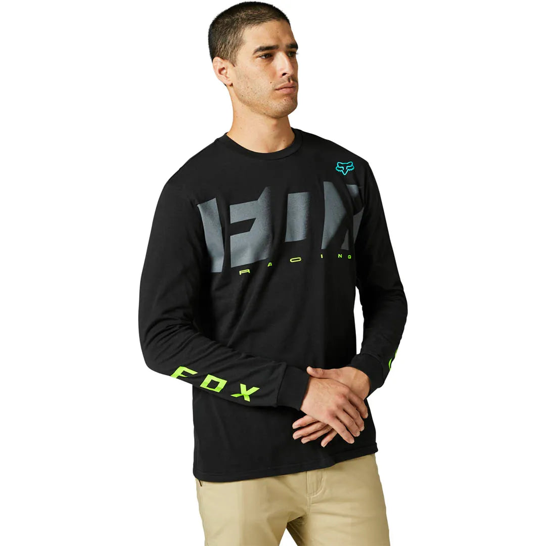 Fox Rkane Ls Tee Blk - Ultimate Cycles Nowra