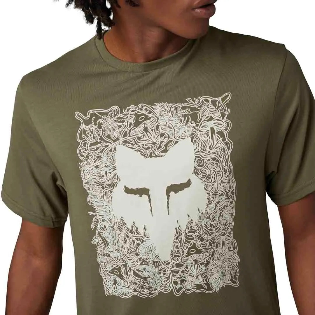 Fox Auxlry Ss Tech Tee Olive Green - Ultimate Cycles Nowra