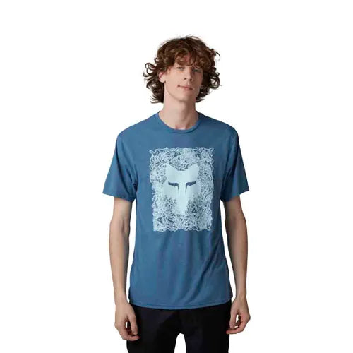Fox Auxlry Ss Tech Tee Dark Slate - Ultimate Cycles Nowra